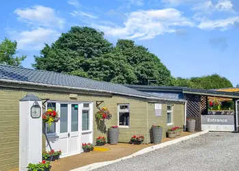 Cafe and reception entrance