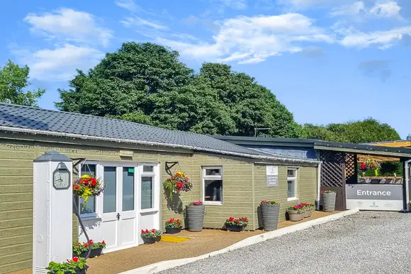 Cafe and reception entrance 