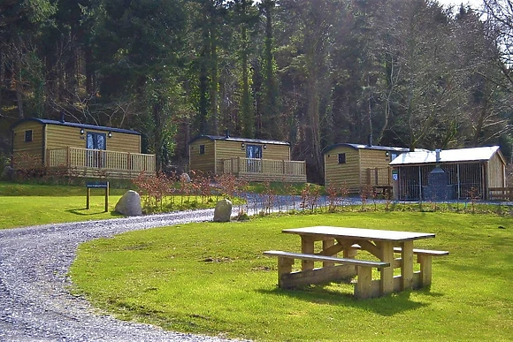 Book Shepherds Hut Spa accommodation at Glampio Gelli Glamping