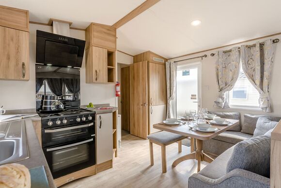 Gold Caravan with parking, ensuite & decking - Grannies Heilan Hame, Embo, Sutherland