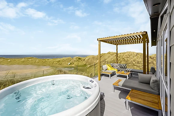 Thalassa 10 berth Lodge hot tub premium view (Pet) - St Ives Bay Holiday Park, Hayle