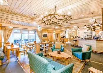 Lodge decking overlooking the views of the lake district 