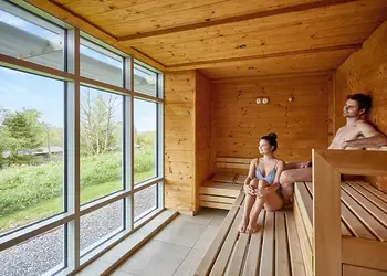 Panoramic sauna at the Ammara spa