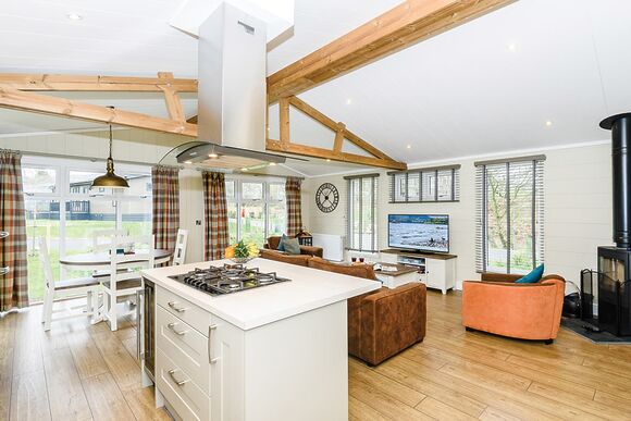 Wainwright Log Burner - Keswick Reach Lodge Retreat, Bewaldeth, Keswick