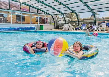 Covered heated pool at Andrewhayes Holiday Park 