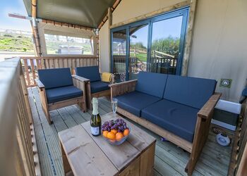 Sea View 2 Bed Hot Tub Safari TentKestrel - Lynmouth Holiday Retreat, Lynton