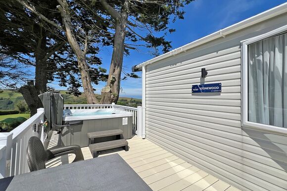 Sea View 2 Bed Hot Tub Holiday Caravan &ndash; Dunkery - Lynmouth Holiday Retreat, Lynton