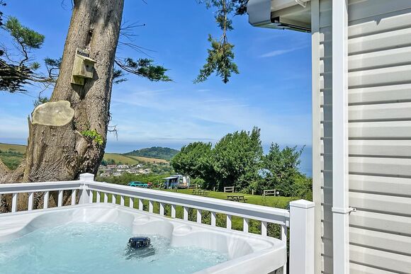 Sea View 2 Bed Hot Tub Holiday Caravan &ndash; Dunkery - Lynmouth Holiday Retreat, Lynton