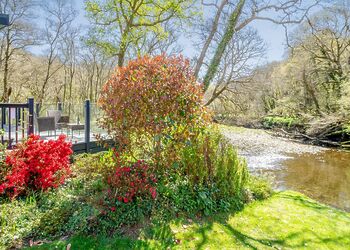 Riverside 2 Bed Hot Tub Lodge &ndash; Riverside Retreat - Notter Bridge Holiday Park, Notter Bridge, Saltash