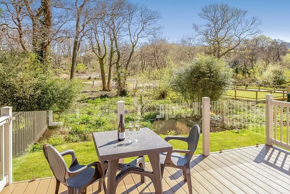 Ensuite Glamping Studio Lodge &ndash; Anglers Roost - Notter Bridge Holiday Park, Notter Bridge, Saltash