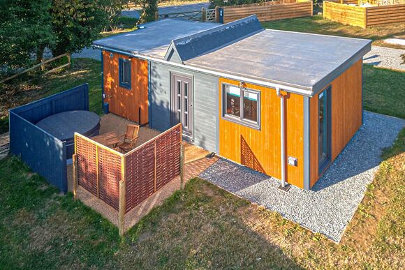 Aerial View of the detached holiday home 