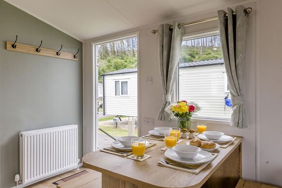Silver Caravan with sea view - Brynowen, Aberystwyth, Cardiganshire
