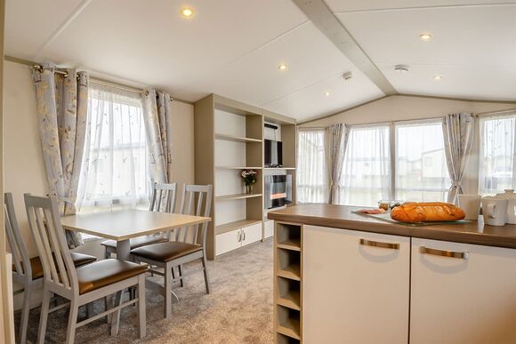 Gold Caravan with decking - Coopers Beach, Mersea Island, Colchester