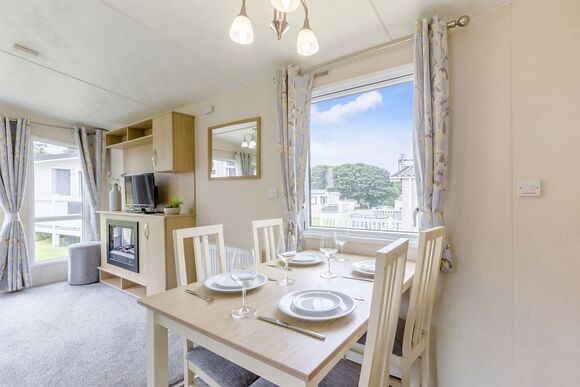 Gold Caravan with decking - Crimdon Dene, North Hartlepool