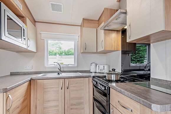 Gold 2 Caravan slps 6 Accessible  parking, decking - Pendine Sands, Pendine, Nr Carmarthen