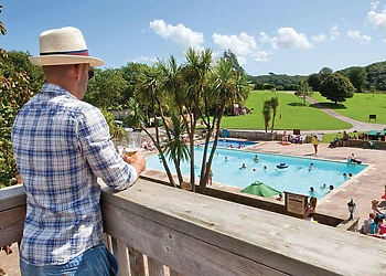 Outdoor heated swimming pool