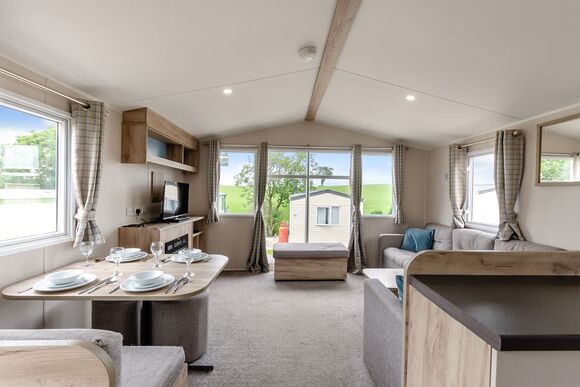 Silver Caravan with decking - Regent Bay, Westgate, Morecambe