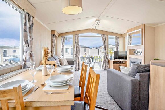 Gold Premium 2 Bedroom Caravan, Sleeps 6. With decking - Sandy Bay, Ashington