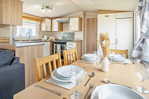 Gold Premium 2 Bedroom Caravan, Sleeps 6. With decking - Sandy Bay, Ashington