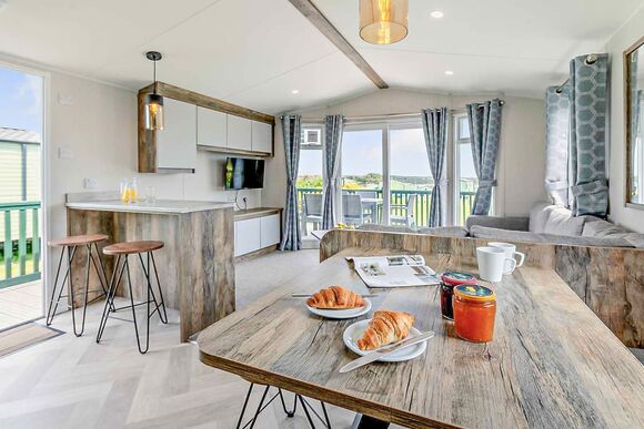 Gold Premium 3 Bedroom Caravan, Sleeps 8. With decking - Sandy Bay, Ashington