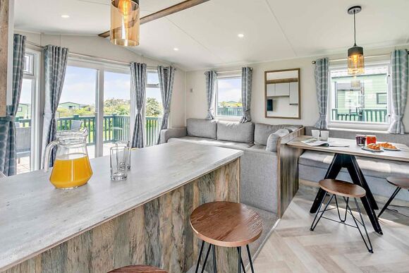 Gold Premium 3 Bedroom Caravan, Sleeps 8. With decking - Sandy Bay, Ashington