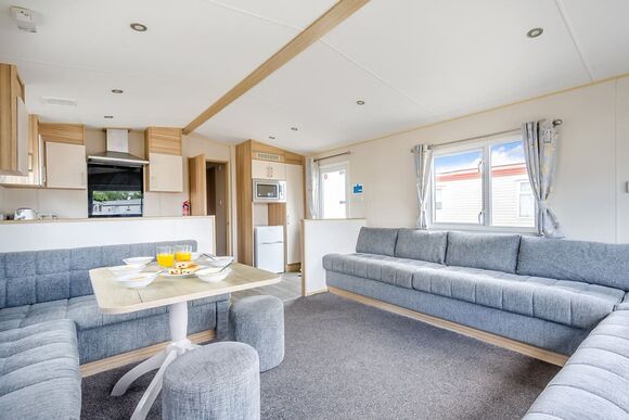 Silver Caravan with decking - Weeley Bridge, Clacton-on-Sea