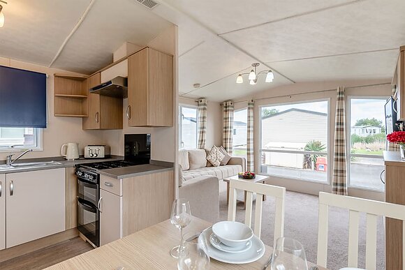 Gold 2 Bedroom Caravan, Sleeps 6. With decking and lake view. - Weeley Bridge, Clacton-on-Sea
