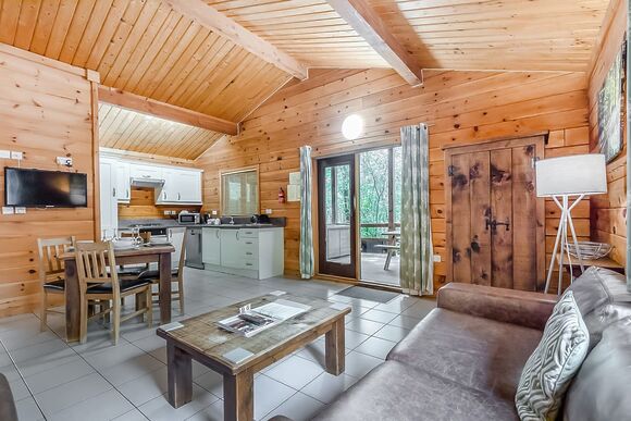 Badger Log Cabin 4 (Pet) - Quarry Walk Lodges, Freehay, Cheadle