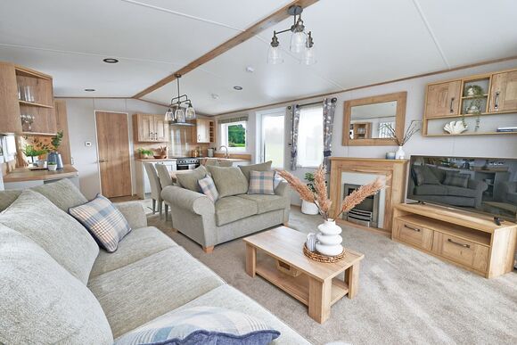 Premium Bluebell Caravan with Decking (Sleeps 4) - Wooler Riverside Holiday Park, Wooler