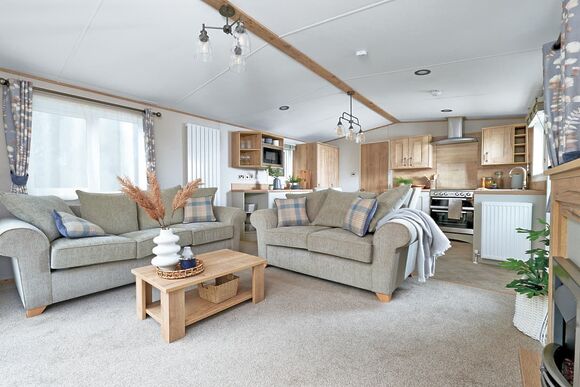 Premium Bluebell Caravan with Decking (Sleeps 4) - Wooler Riverside Holiday Park, Wooler