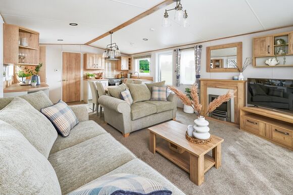 Premium Bluebell Caravan with Decking (Sleeps 6) - Wooler Riverside Holiday Park, Wooler