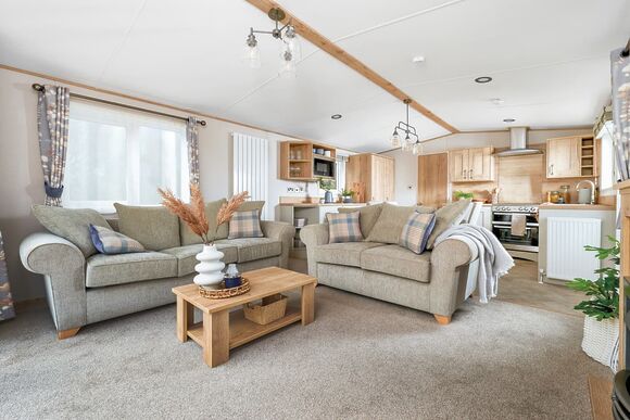 Premium Bluebell Caravan with Decking (Sleeps 6) - Wooler Riverside Holiday Park, Wooler