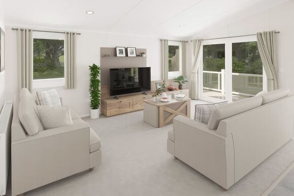 Superior Oak Lodge (Sleeps 6, Dog Friendly) - Wooler Riverside Holiday Park, Wooler