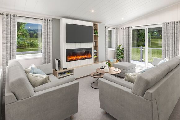 Signature Family Lodge (Sleeps 8, Dog Friendly) - Wooler Riverside Holiday Park, Wooler