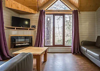 4 berth superior wooden lodge with hot tub  A 