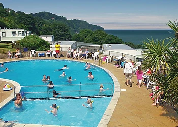 Outdoor heated swimming pool