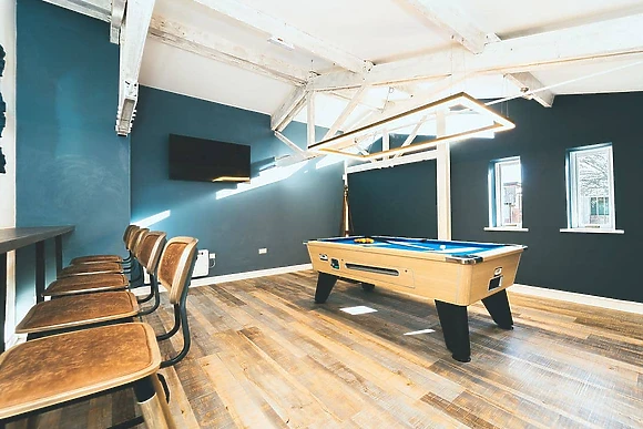 The pool room