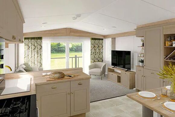 Olive Caravan - Viewfield Manor Holiday Park, Kilwinning,