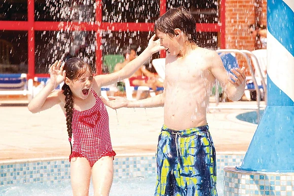 Outdoor water jets