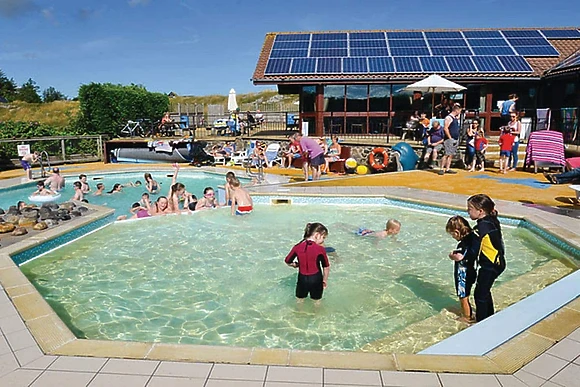 Outdoor heated splash pool<br />