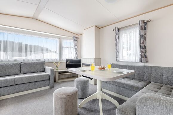 Gold 3 Bedroom Caravan, Sleeps 8. With decking. P - West Bay, Bridport