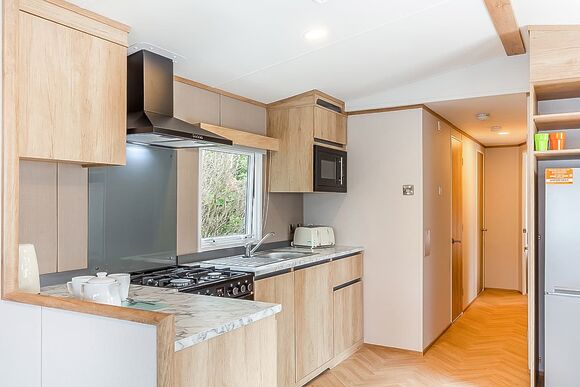 Gold Caravan with decking - White Acres, Newquay