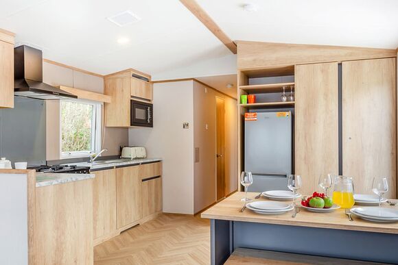 Gold Caravan 8 with decking P, Gold Caravan with decking - White Acres, Newquay