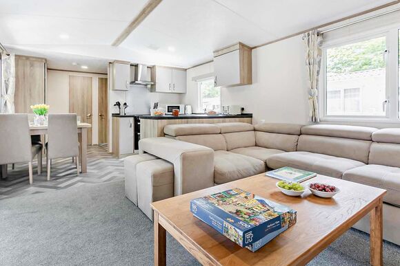 Gold Premium Caravan 8 with decking P, Gold Premium Caravan with decking - White Acres, Newquay
