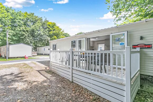Gold Premium Caravan 8 with decking P, Gold Premium Caravan with decking - White Acres, Newquay