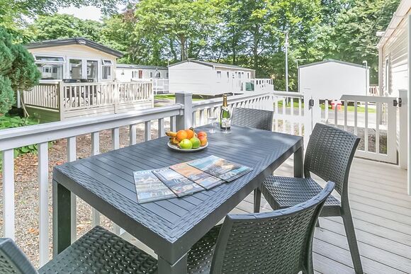 Gold Premium Caravan with decking, Gold Premium Caravan 8 with decking P - White Acres, Newquay