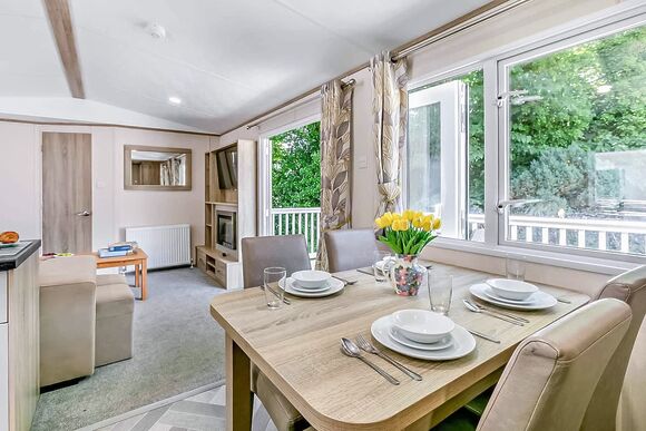 Gold Premium Caravan with decking, Gold Premium Caravan 8 with decking P - White Acres, Newquay