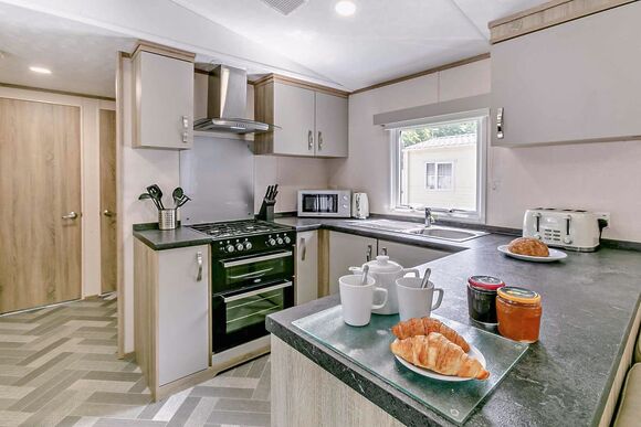 Gold Premium Caravan with decking, Gold Premium Caravan 8 with decking P - White Acres, Newquay