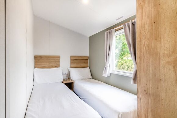 Silver Caravan with decking - White Acres, Newquay