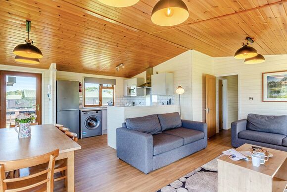 Superior Lodge with decking & lake view - White Acres, Newquay